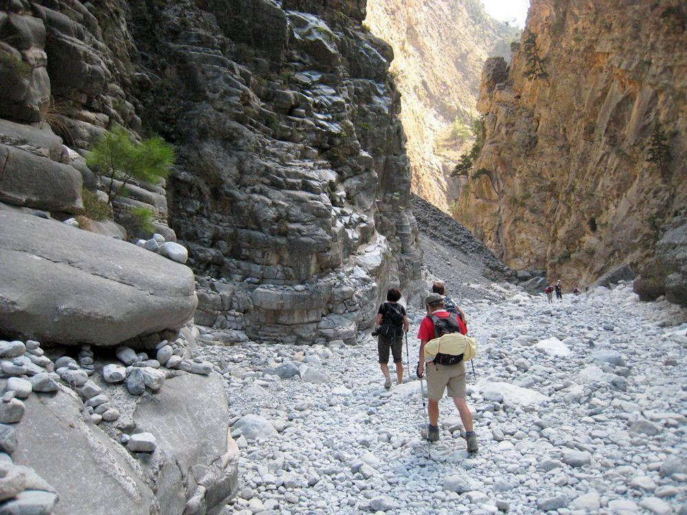 In the Samaria Gorges in Crete