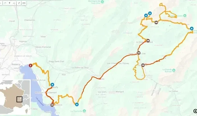 Aravis hiking map
