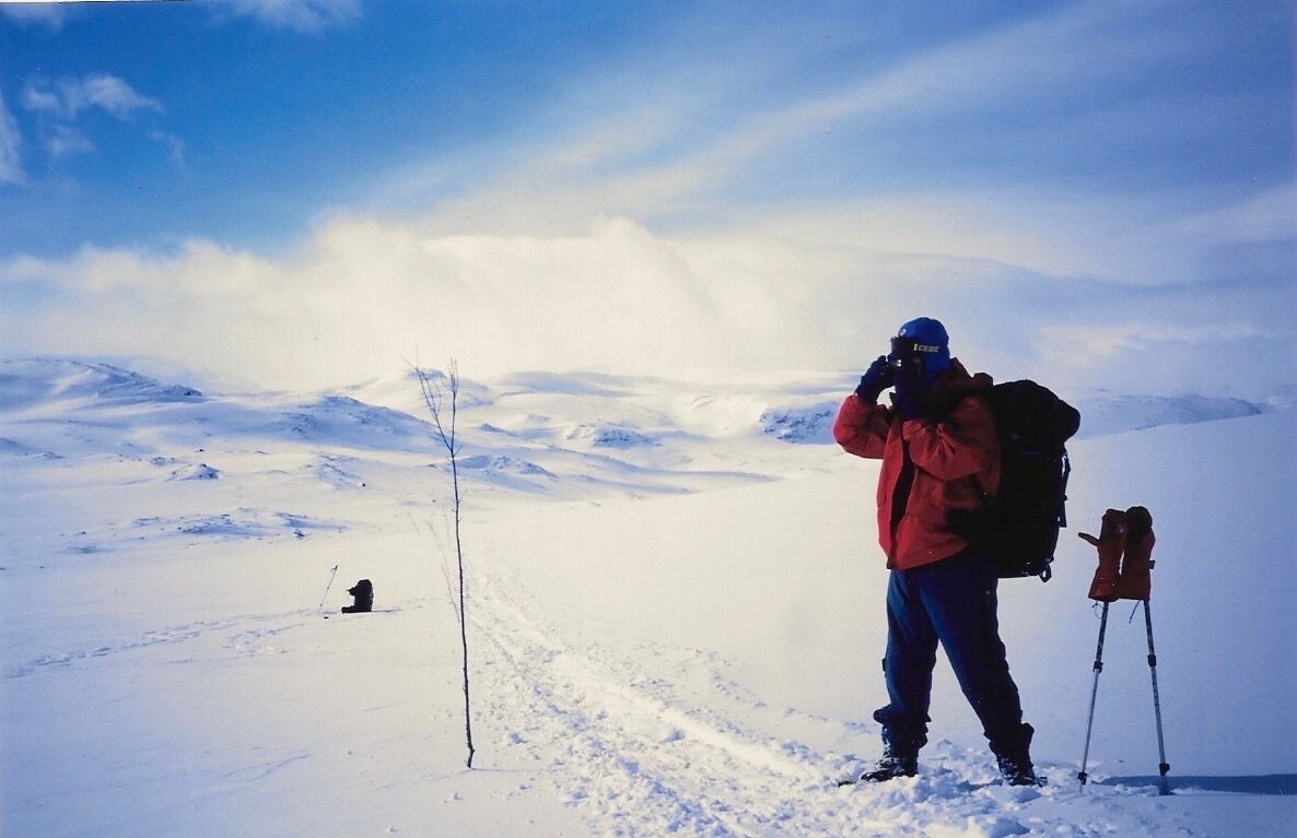 Immaculate whiteness and vastness of Norwegian landscapes