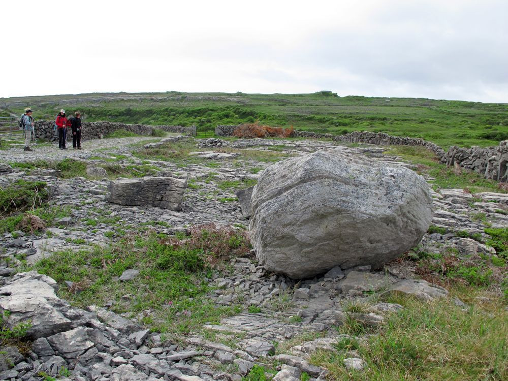 Granite boulder left by glaciers