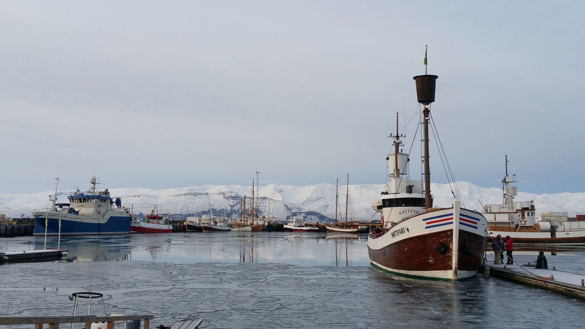 Boats in Húsavík harbour