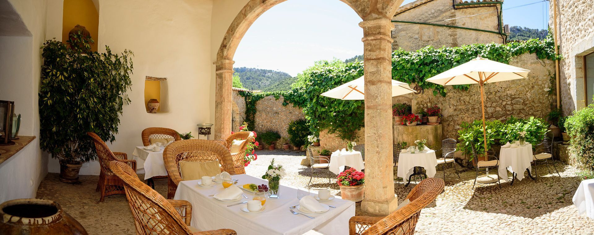 Breakfast on the terrace - Finca Son Palou - Mallorca, Spain