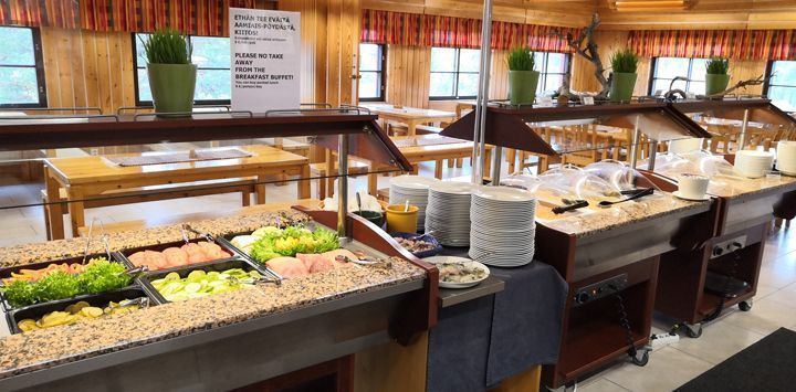 Buffet at Kiilopää Nordic centre