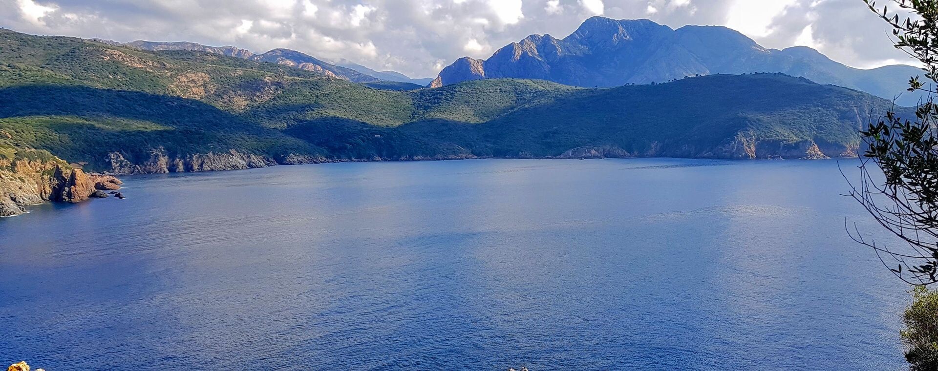 Gulf of Girolata seen from the coast - Corsica - France