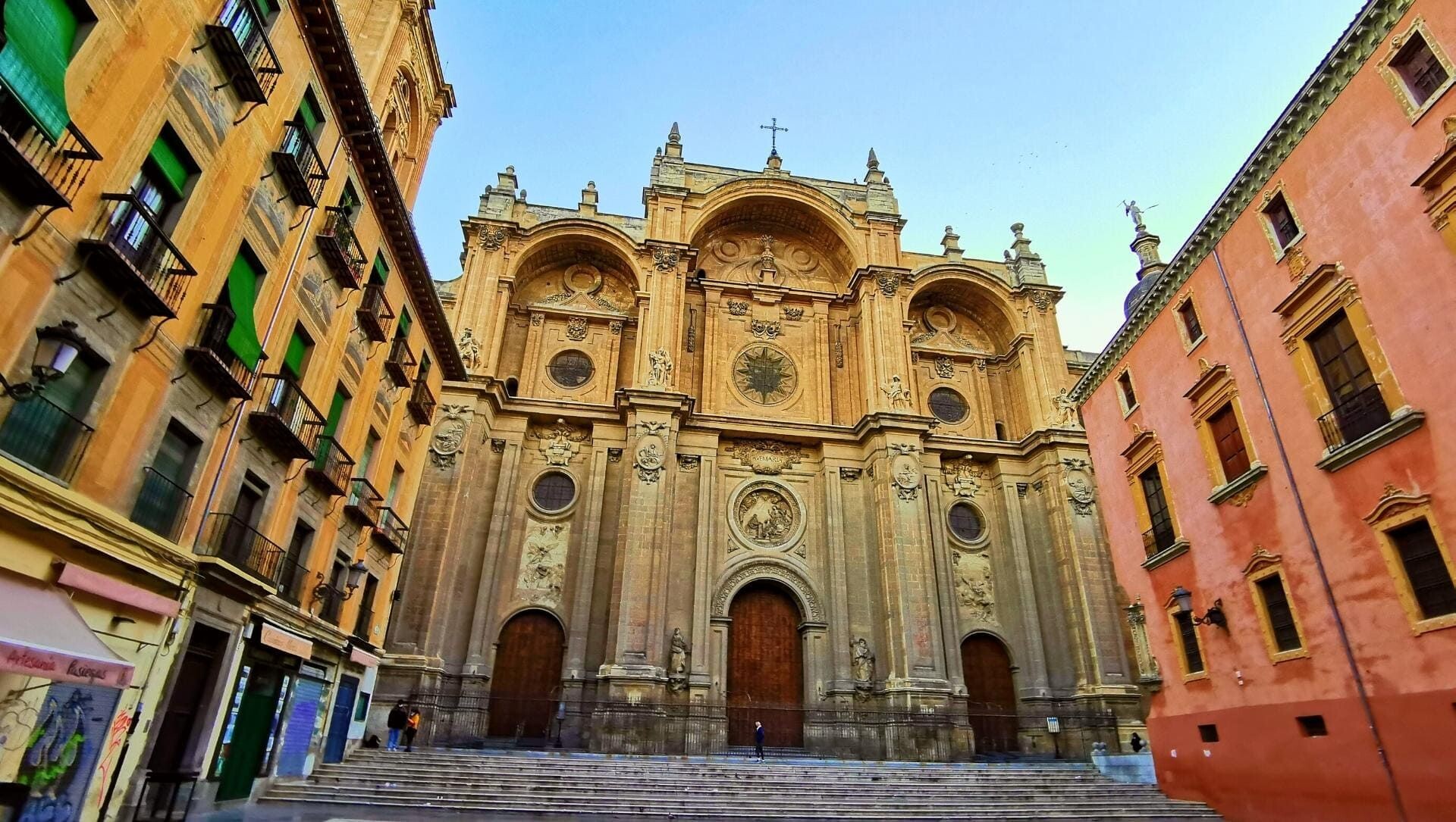 Facade of Granada Cathedral - Andalusia - Spain