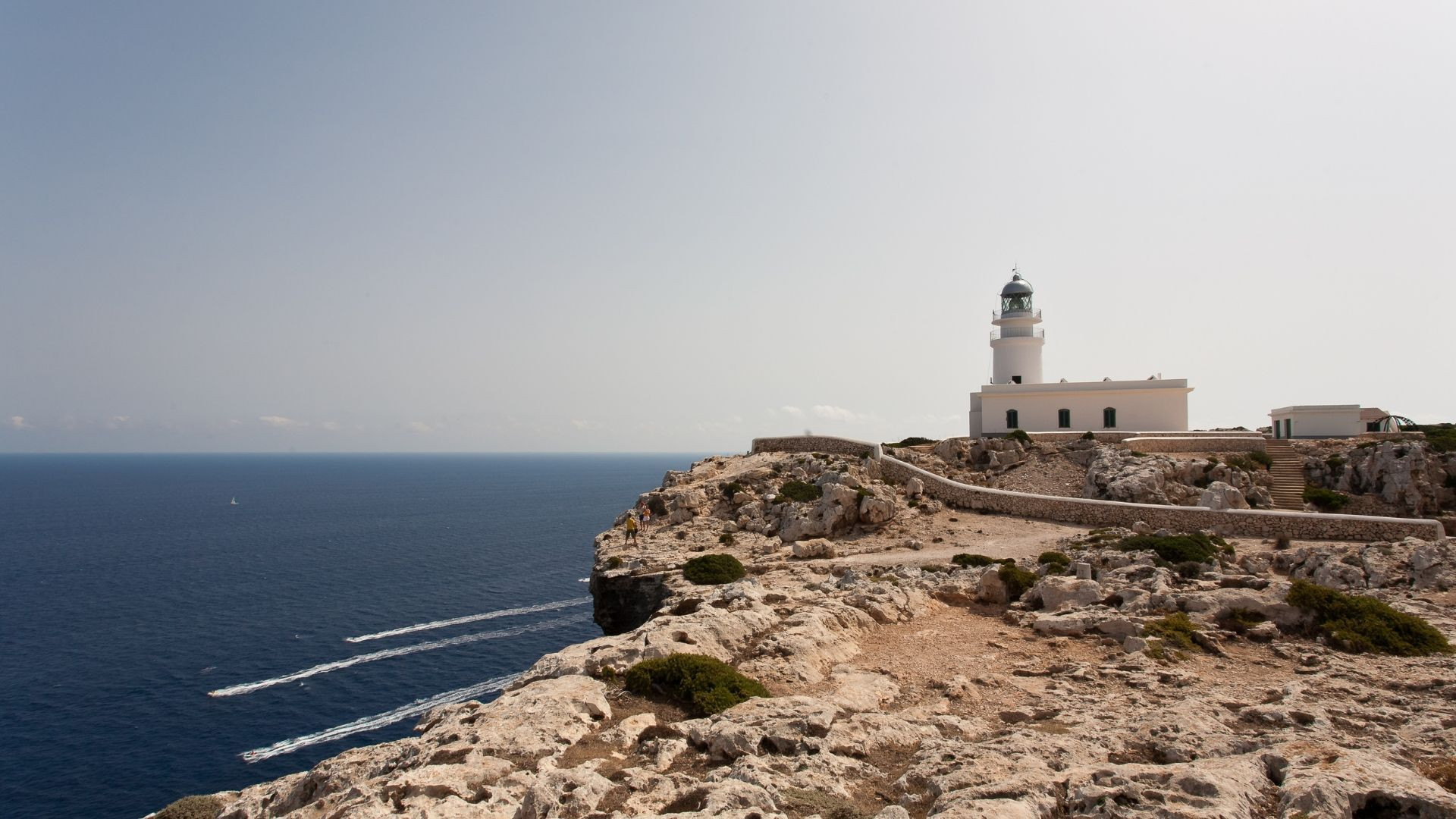 Cavalleria lighthouse above the cliffs - Menorca - Spain