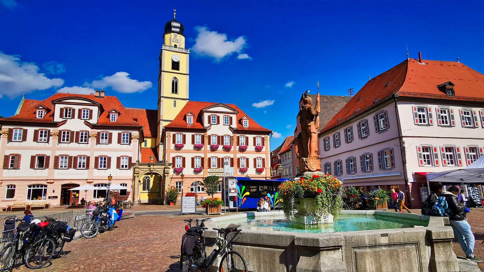 Market square of Bad Mergentheim - Germany