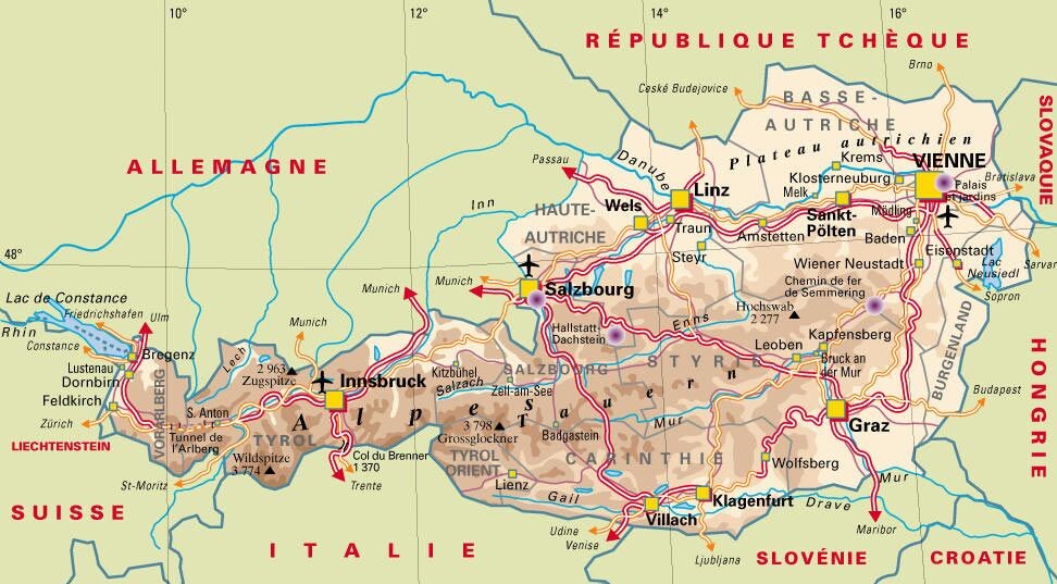 Map of Austria