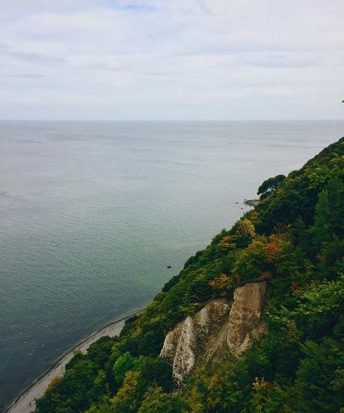 Chalk cliffs and wooded coast on the Baltic Sea - Rügen - Germany