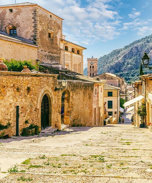 Cobbled street in Pollença - Mallorca - Spain