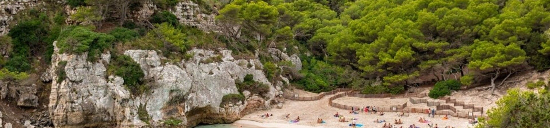 Macarella cove and limestone cliffs - Menorca - Balearic Islands, Spain