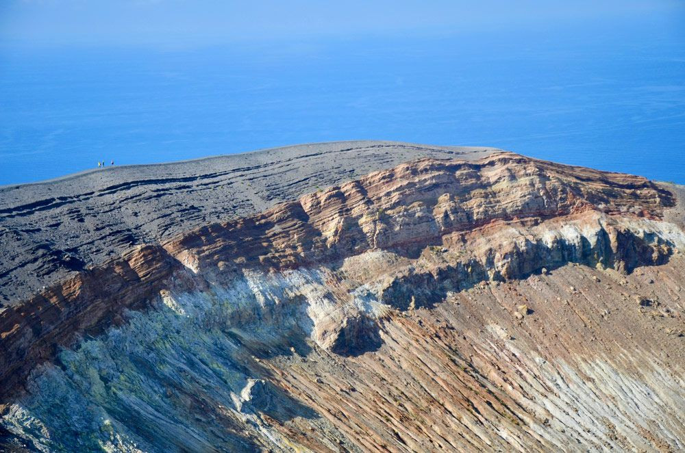Crater of the volcano on Vulcano