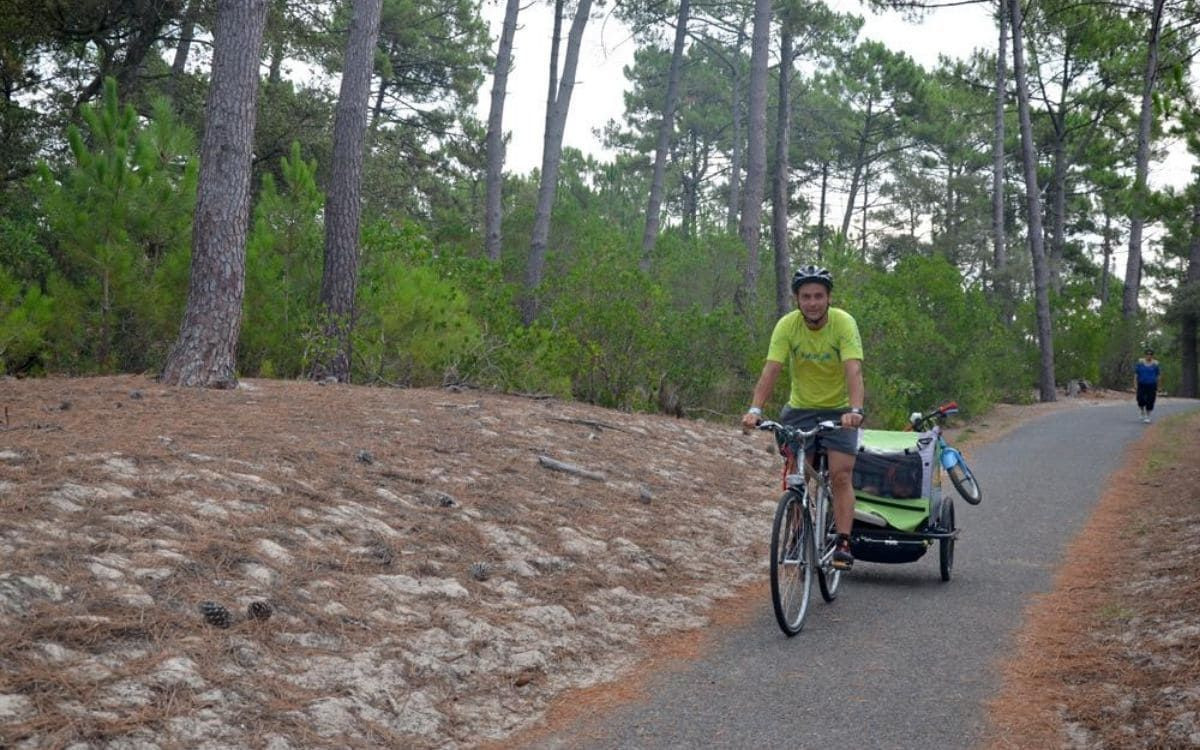 Cycling between Maubuisson and Lacanau