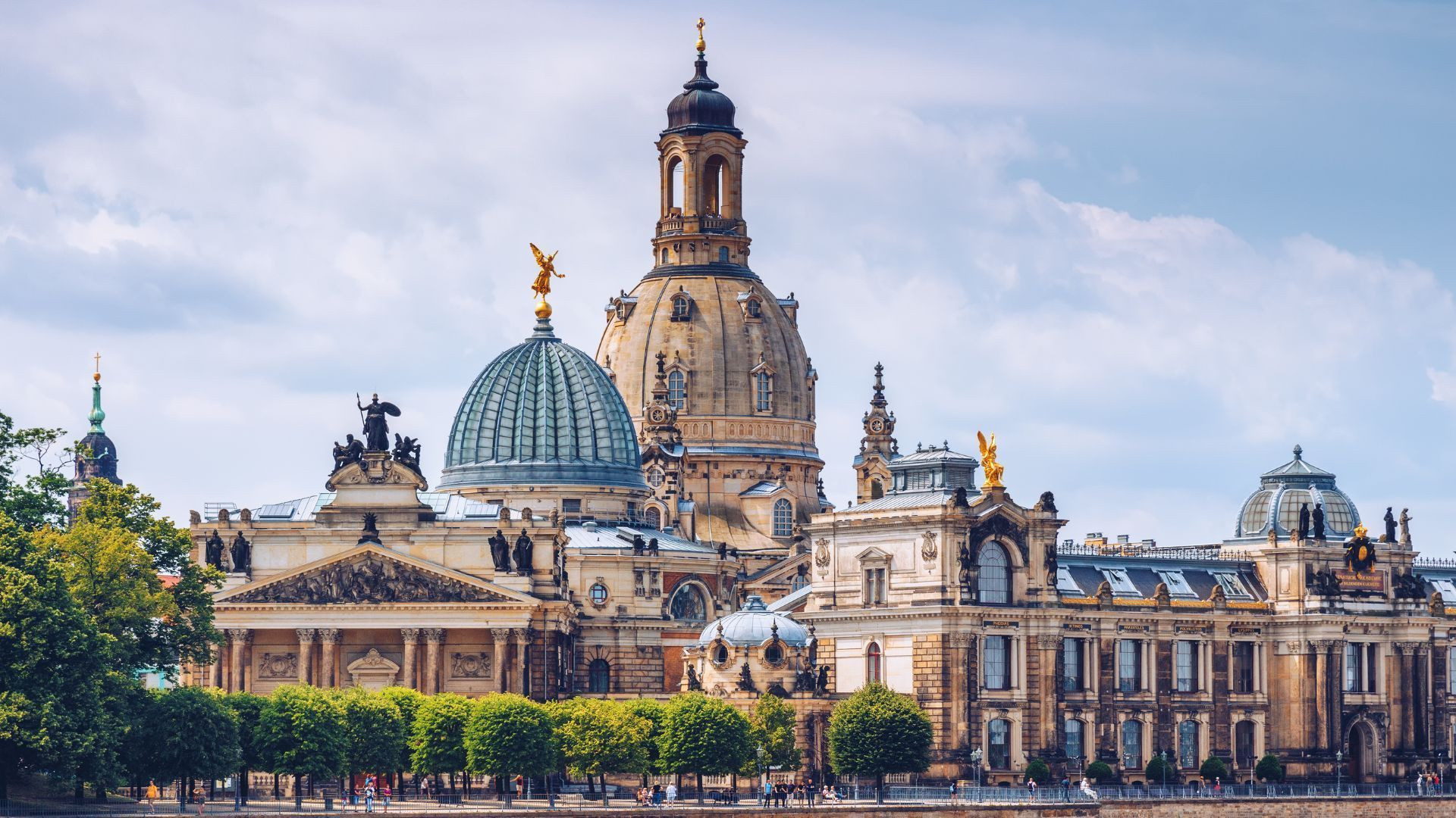 Frauenkirche dome and baroque old town of Dresden - Saxony - Germany