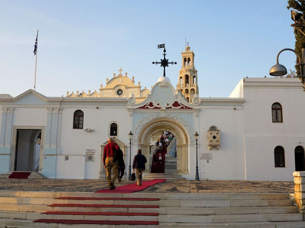 Entrance to the Church of Panagia Evanghelistria