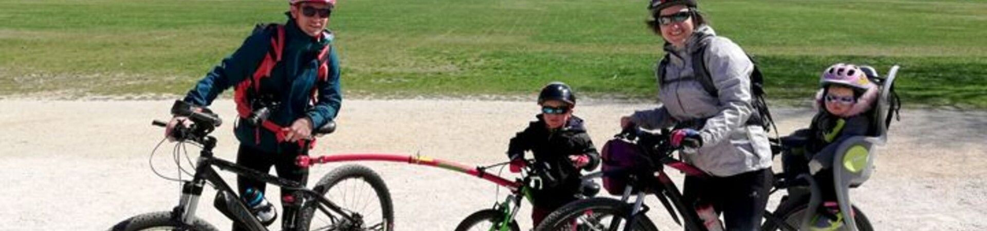 Family cycling with children - France
