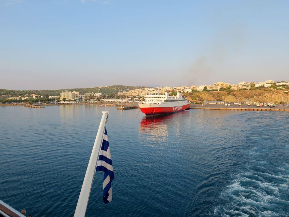 Leaving Rafina in the early morning