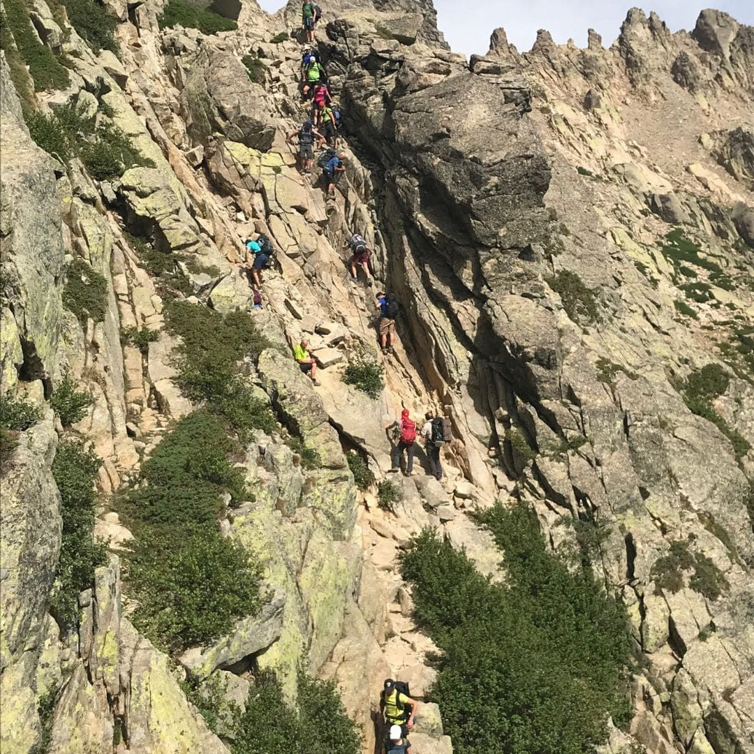 Climb above Lake Capitello