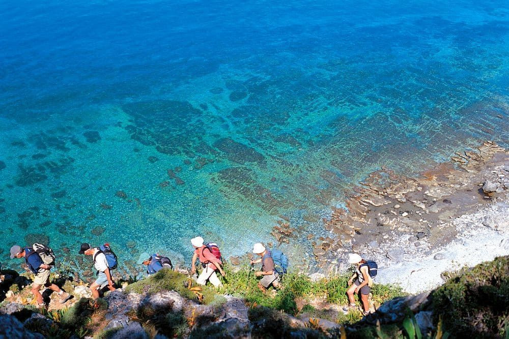 Hikers on Corfu