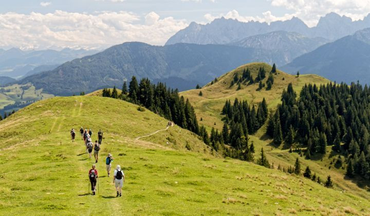 Hikers on Tour de l Oisans - Ecrins - France