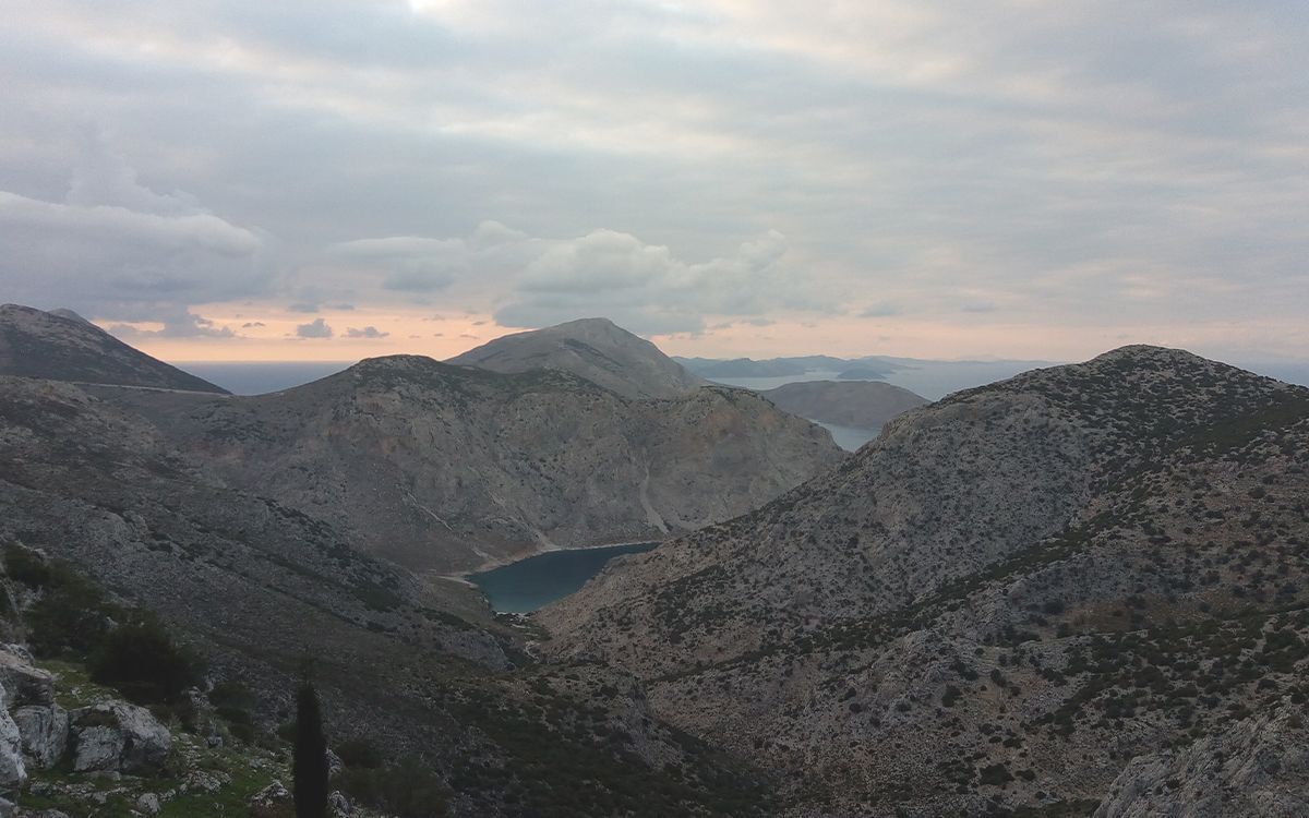 Hiking above Vathy village on Kalymnos