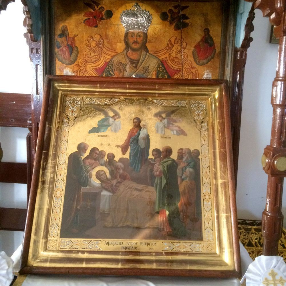 An icon in Panagia Church on Folegandros