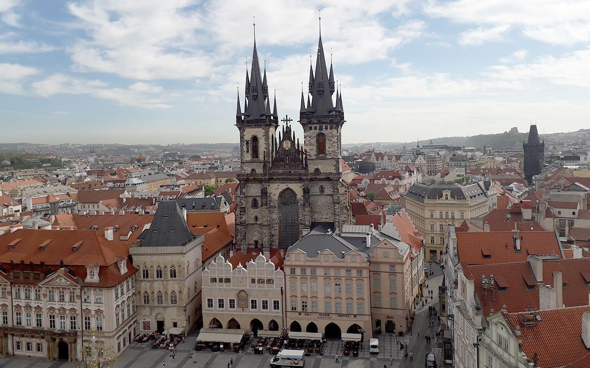 Church of Our Lady of Tyn, viewed from the town hall tower
