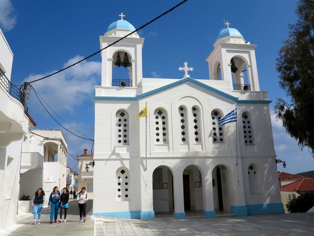 Saint George's Church, in the heart of the old town of Andros