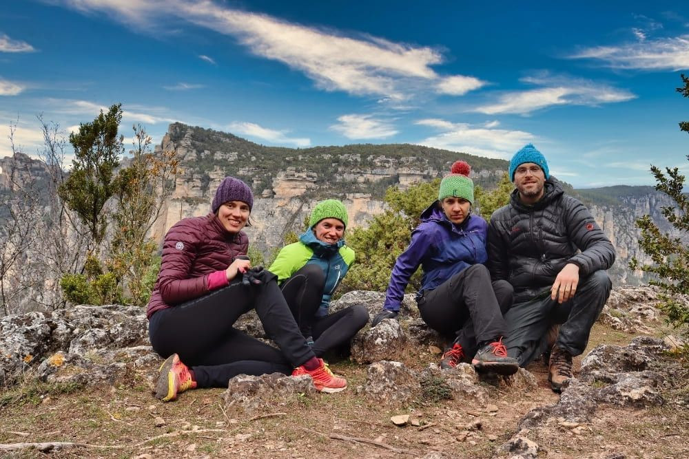Our intrepid group walking in the Jonte Gorges © Claire Durot