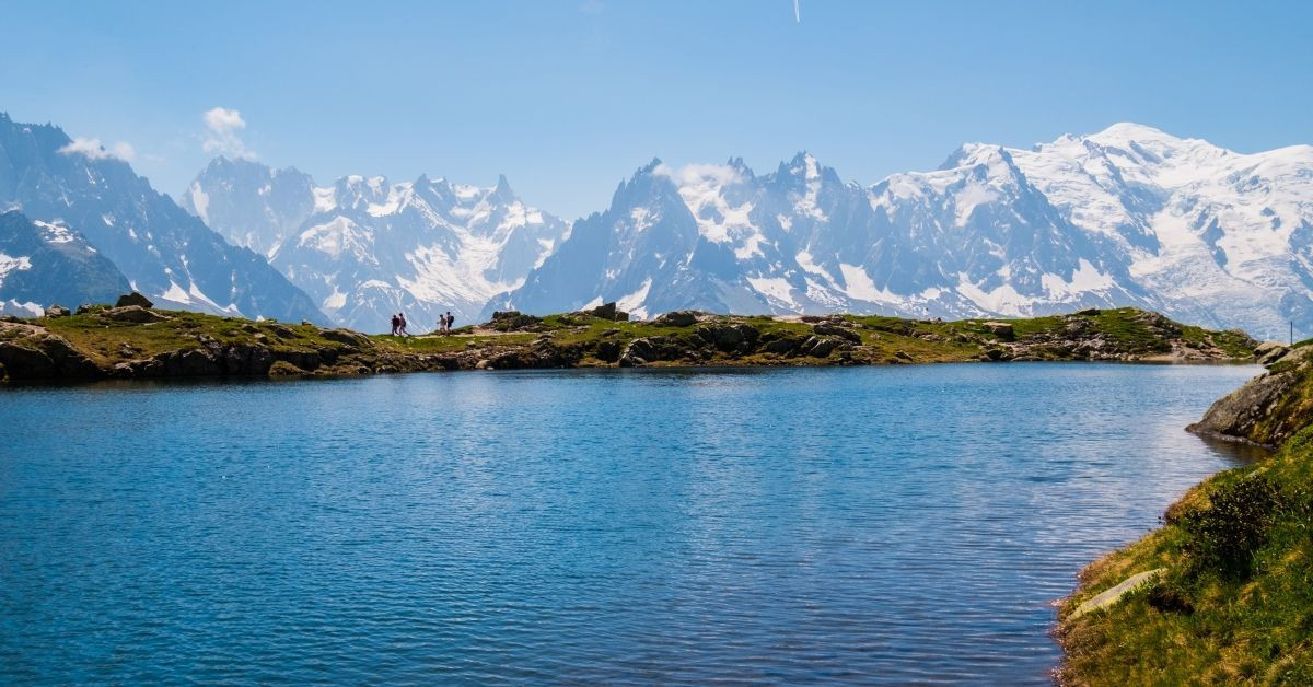 Lacs des Chéserys facing the Mont Blanc massif - Chamonix - France