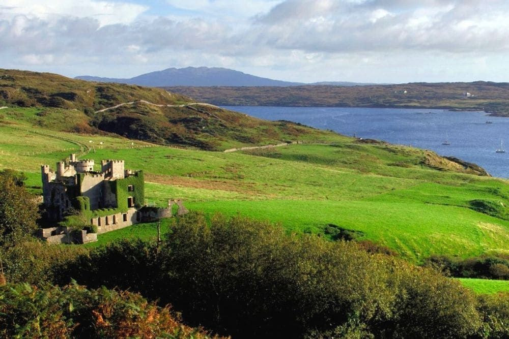 Clifden Castle in Connemara