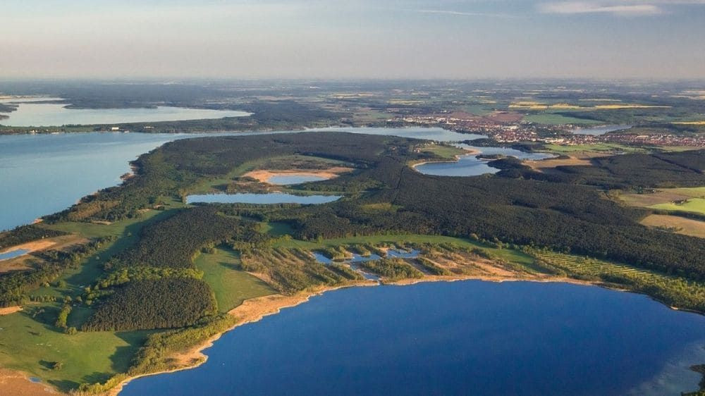 © Hans Blossey Aerial view of Müritz National Park and its lakes - Mecklenburg - Germany