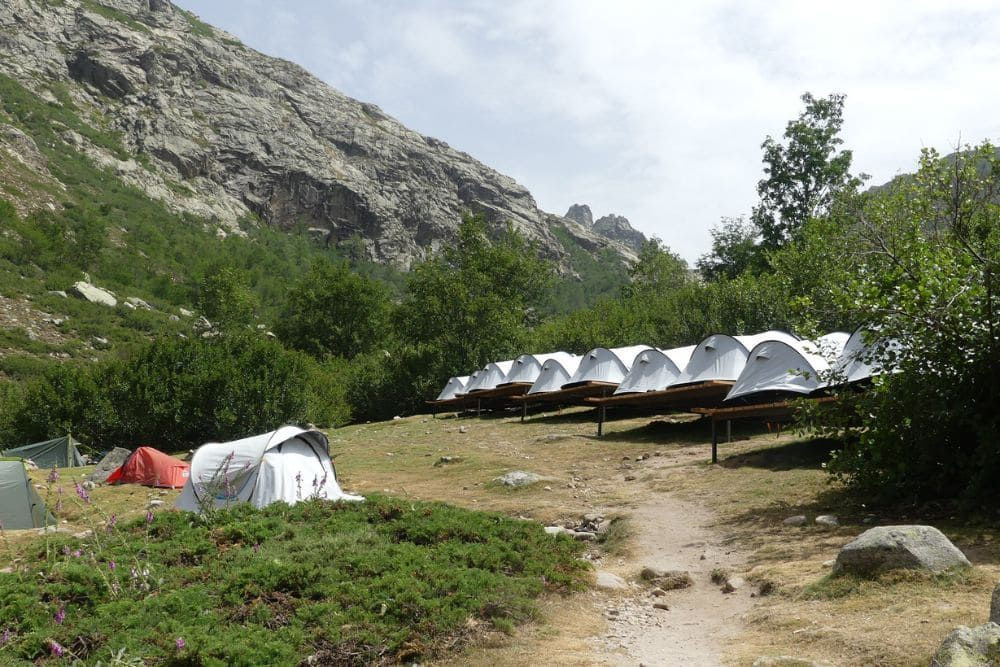 Tents beside the refuges