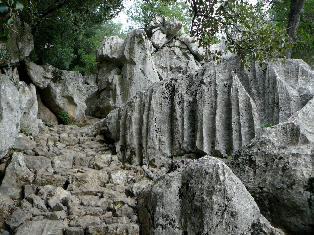 Rock formations in the Serra de Tramuntana