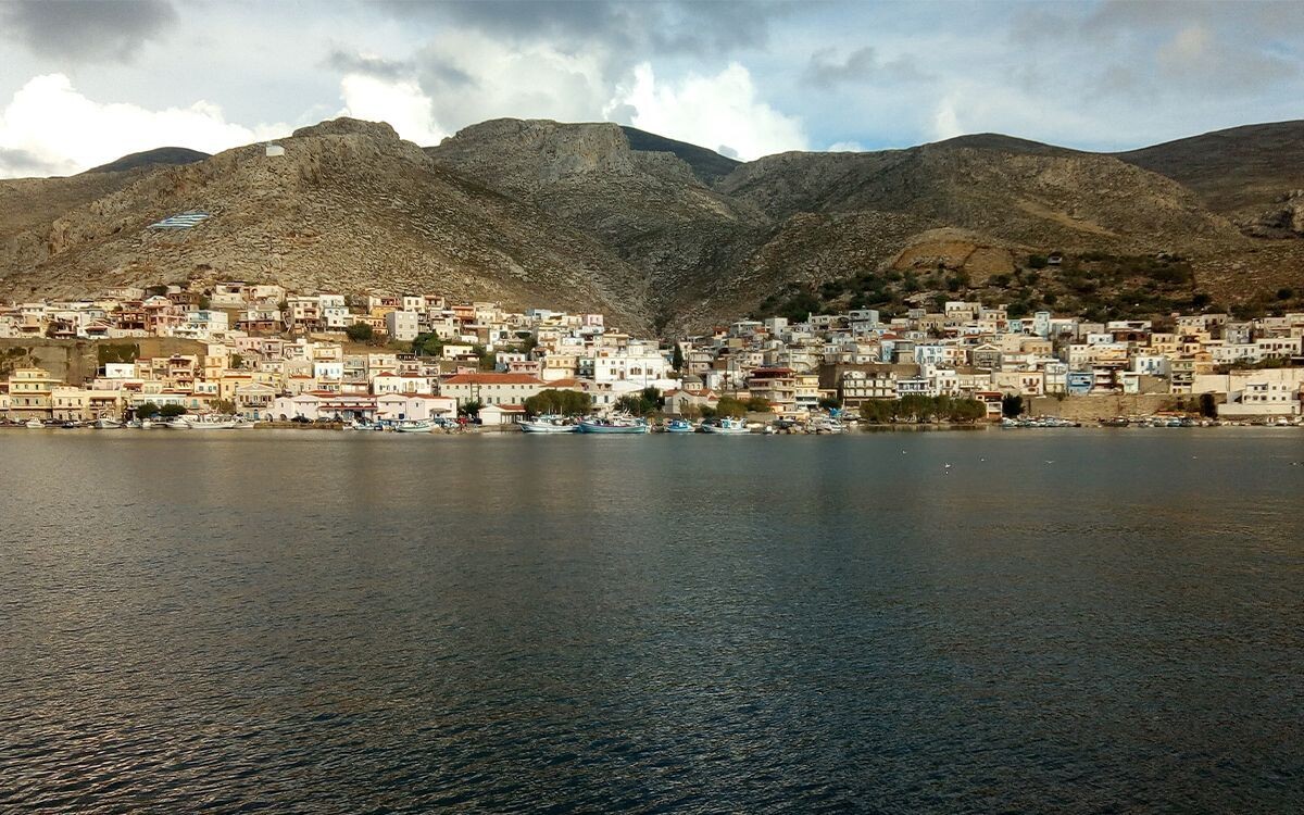 Traditional seaside houses in Greece