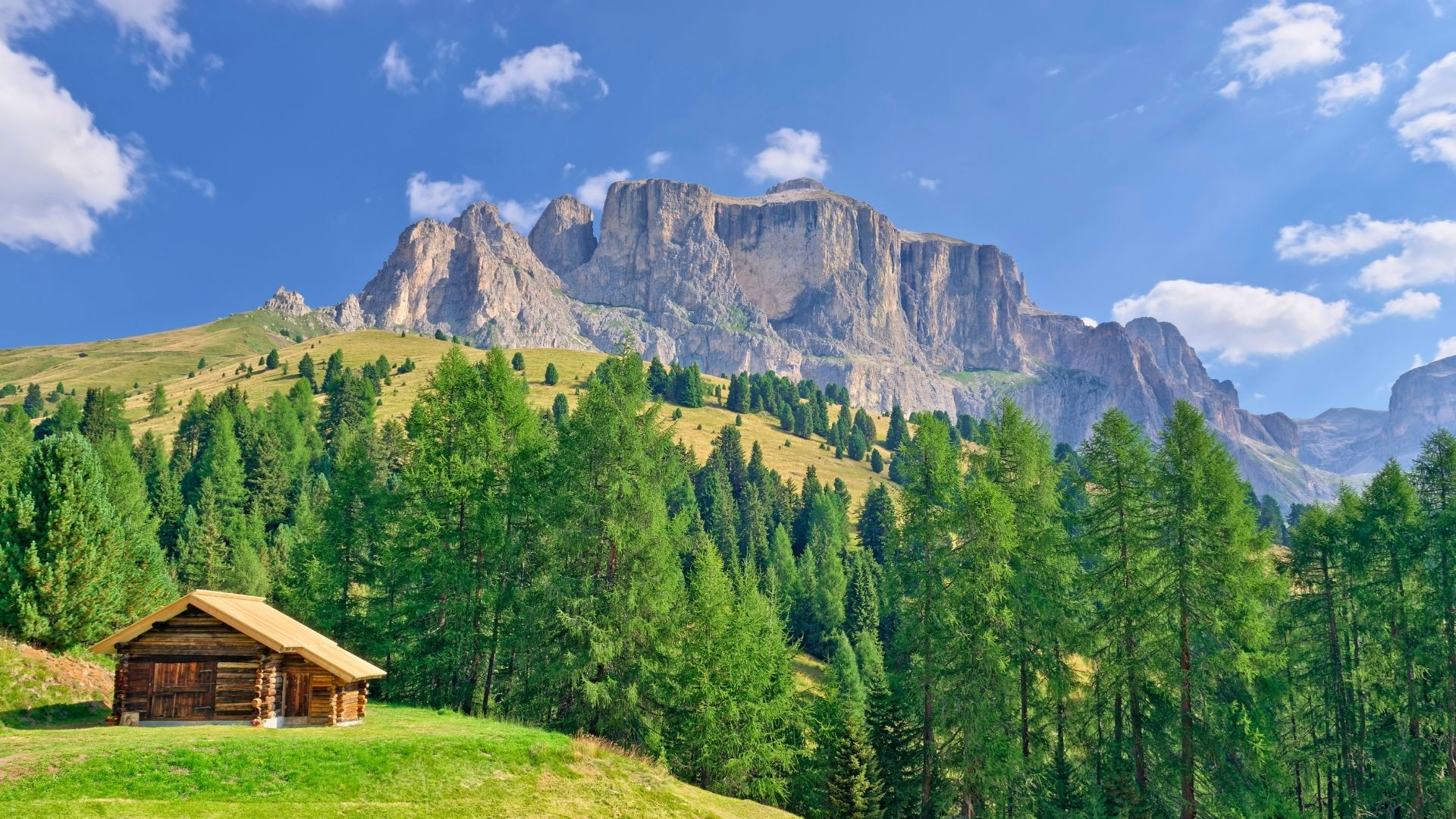 Sella Massif most beautiful landscapes of the Dolomites