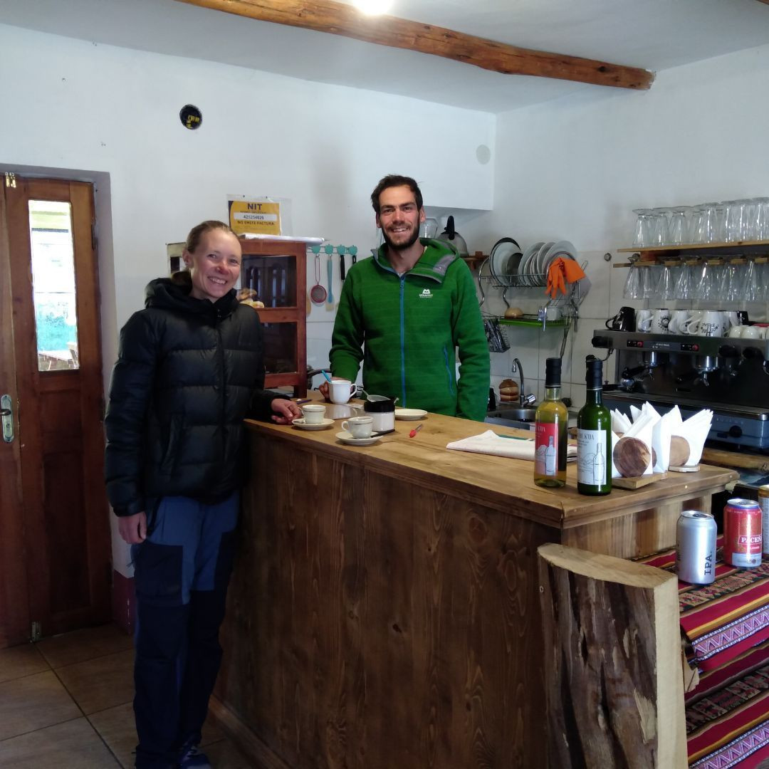 Meeting the guide Daniel in Peñas, Cordillera Real, Bolivia © Guillaume Lorimier