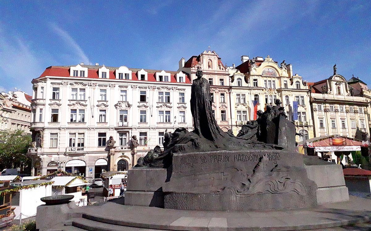 Jan Hus Monument on Prague's Old Town Square