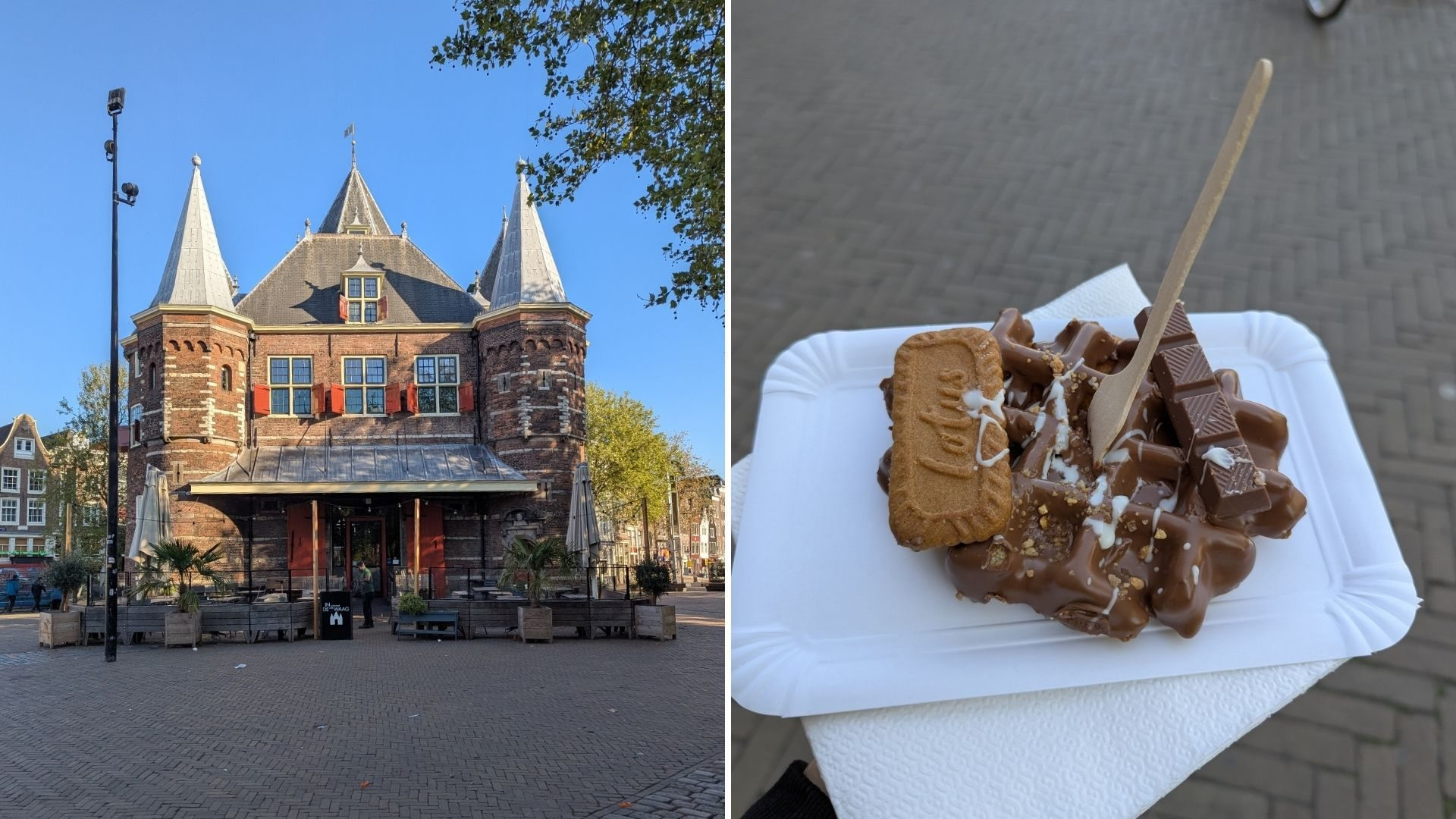 Nieuwmarkt and waffle Amsterdam article Elodie