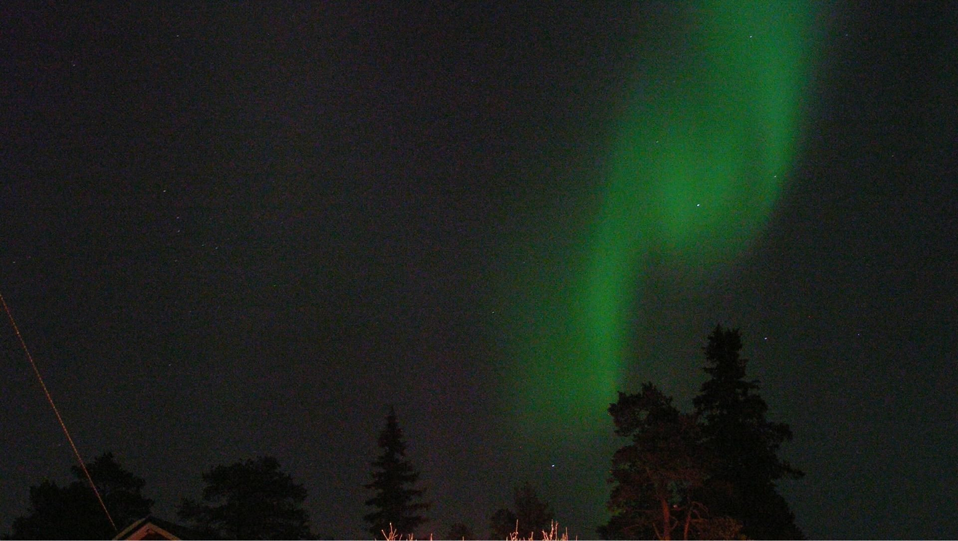 Northern lights over Finnish Lapland