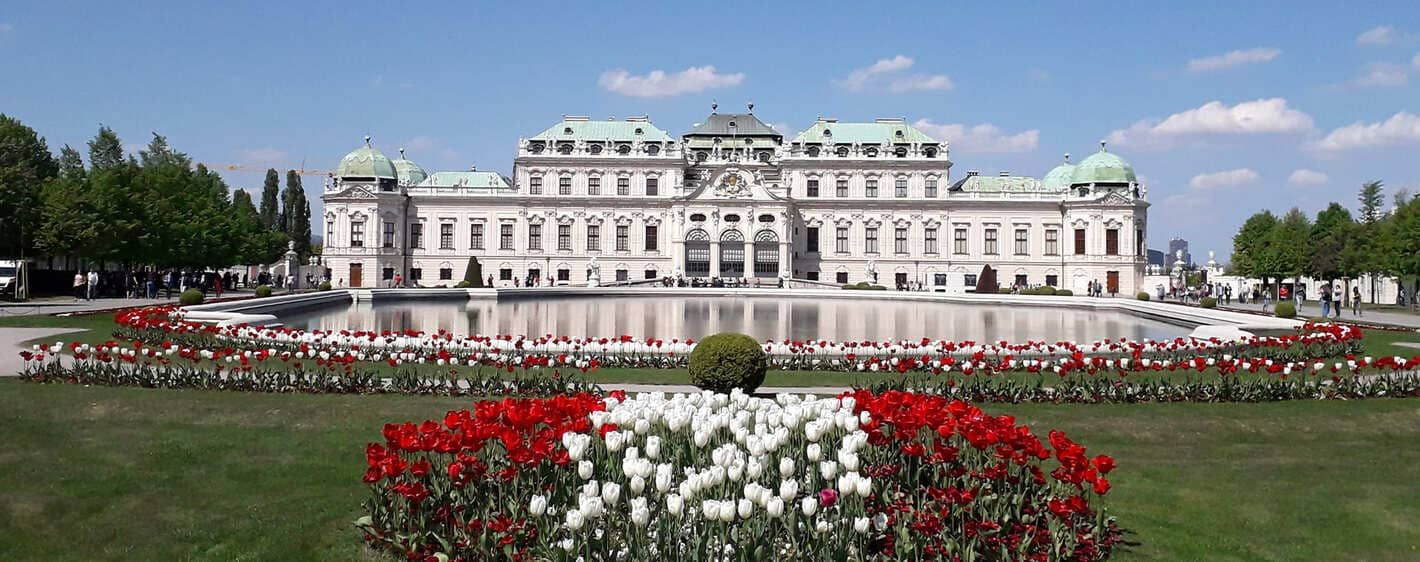 Belvedere Palace and its flowering gardens - Vienna - Austria