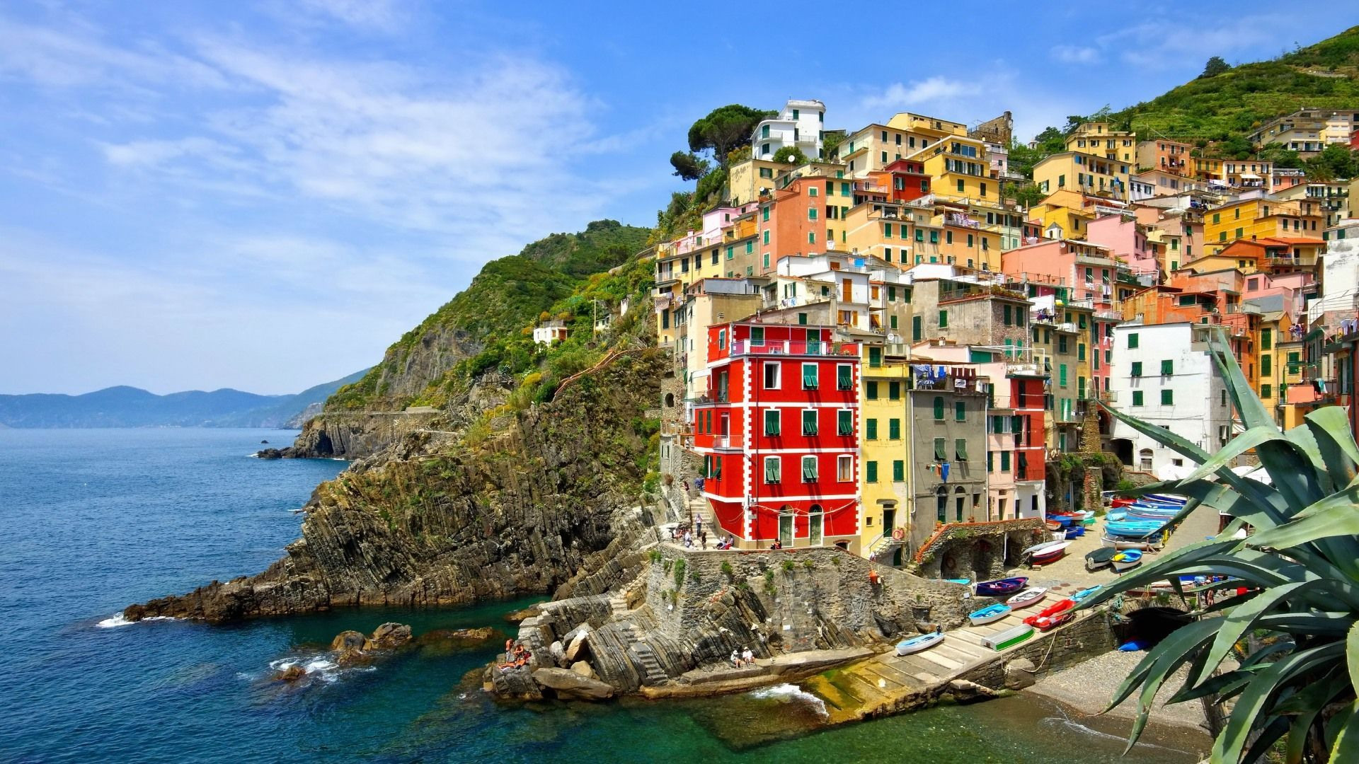 Village coloré de Riomaggiore au bord de mer - Cinque Terre - Ligurie - Italie