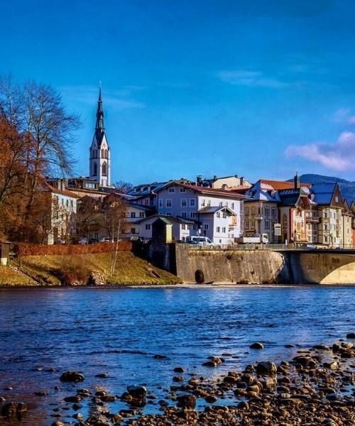 Town of Bad Tölz on the Isar river - Bavaria - Germany