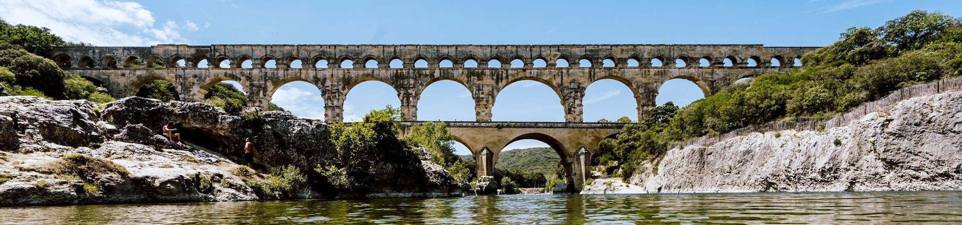 Roman aqueduct of the Pont du Gard over the Gardon - Occitanie - France