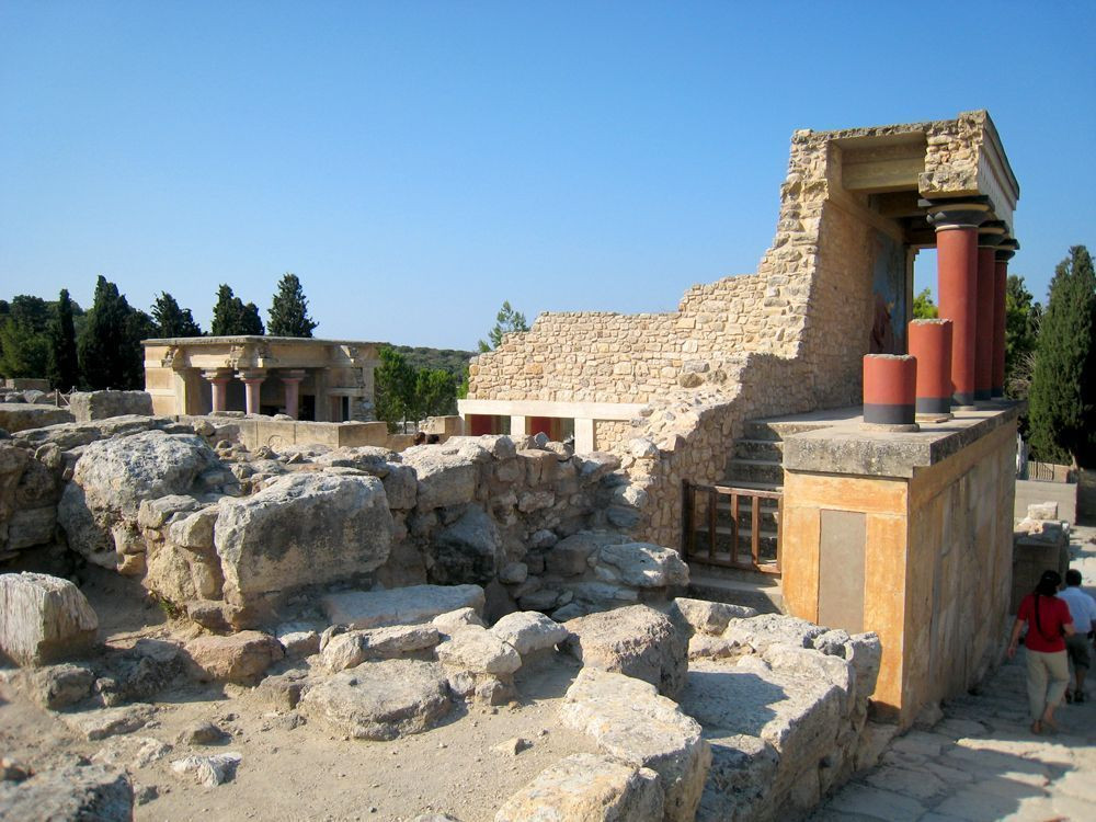 Ruins of the Palace of Knossos in Crete