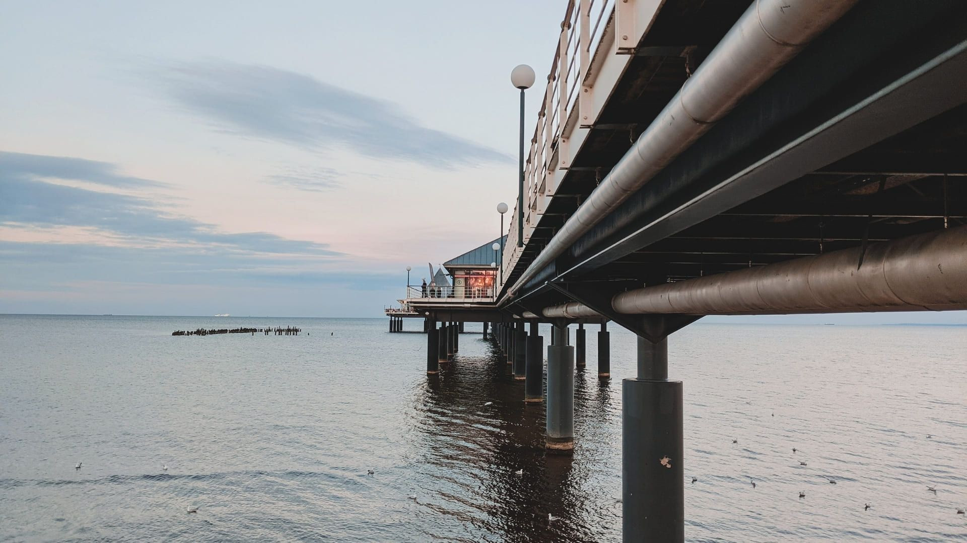 Pier (Seebrücke) on Usedom island - Baltic Sea - Germany