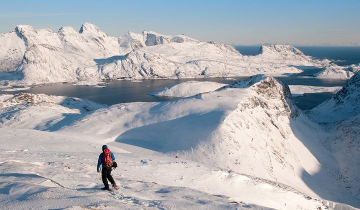 Snowshoeing in the Lofoten Islands - Norway