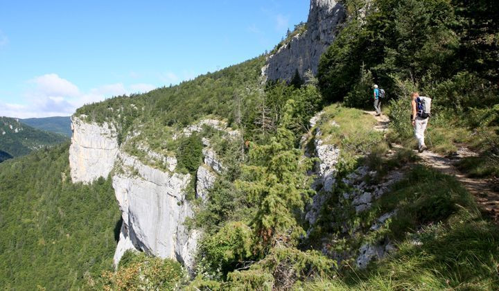 Snowshoers in Vercors - France