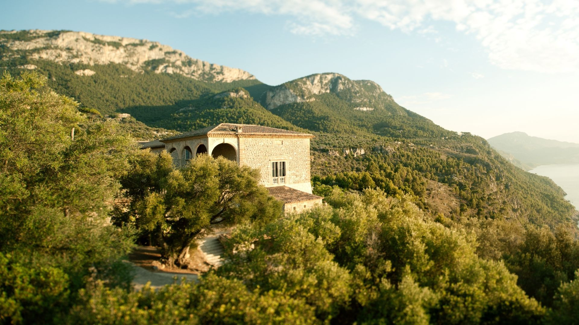 Stone finca among wooded hills - Mallorca - Spain