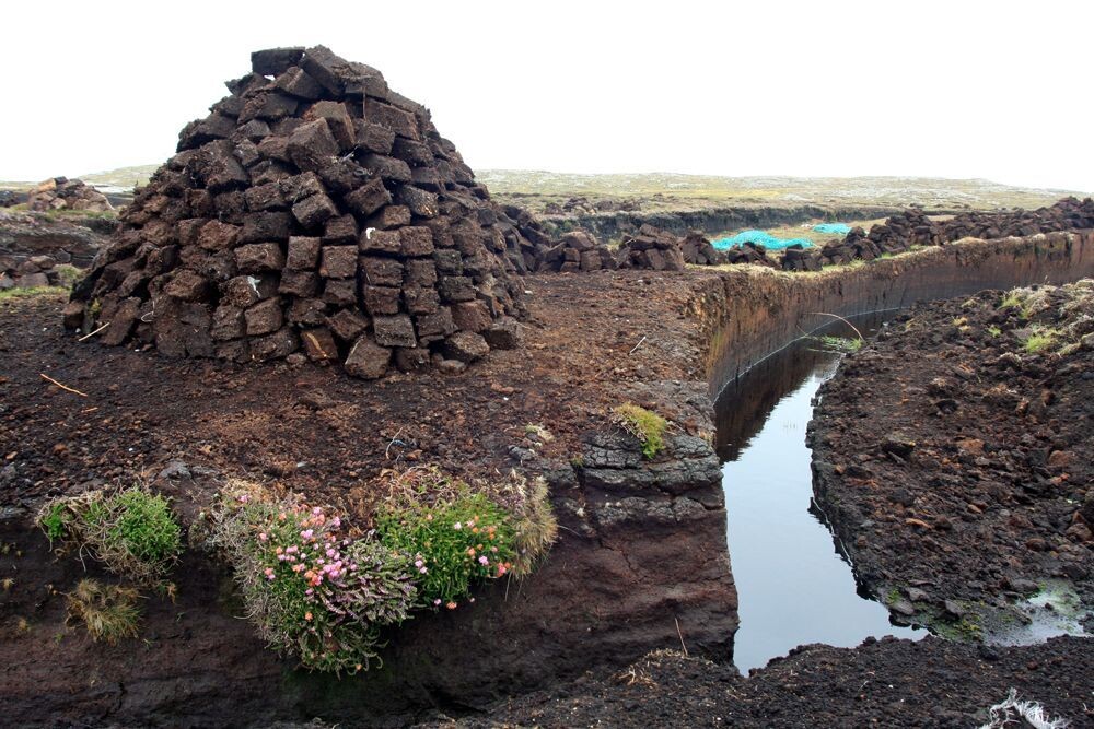 Peat stacks on Inishbofin